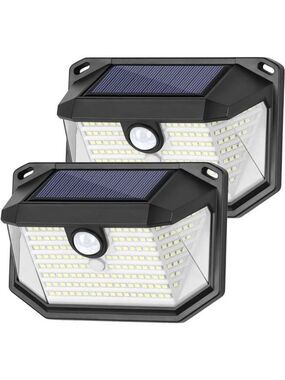 Solar Outdoor Wall Lights Motion Sensor Security 2 Pack Waterproof Bright